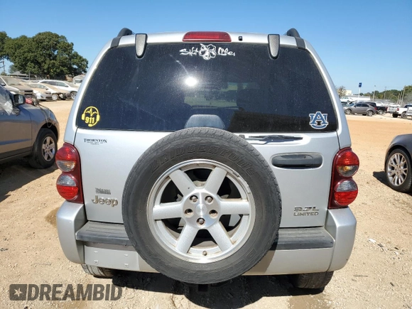2005 Jeep Liberty Limited with VIN 1J4GK58K55W560400, listed as a Copart auction lot 76913964 with 208,040 mi miles and Salvage Title. Bid and sale history available at carsss.com. Image 6.