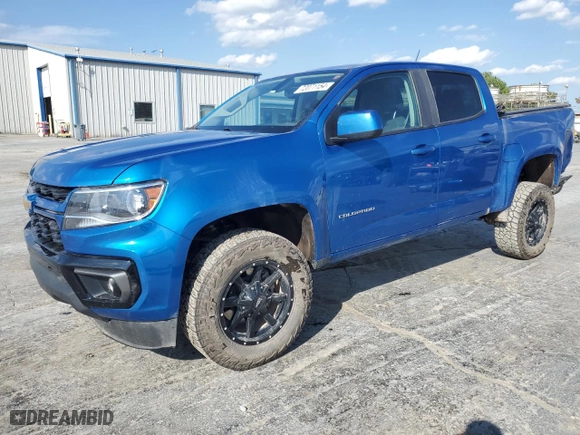 2022 Chevrolet Colorado 2WD LT with VIN 1GCGSCEA1N1297471, listed as a Copart auction lot 72071154 with 59,552 mi miles and Salvage Title. Bid and sale history available at carsss.com. Image 1.