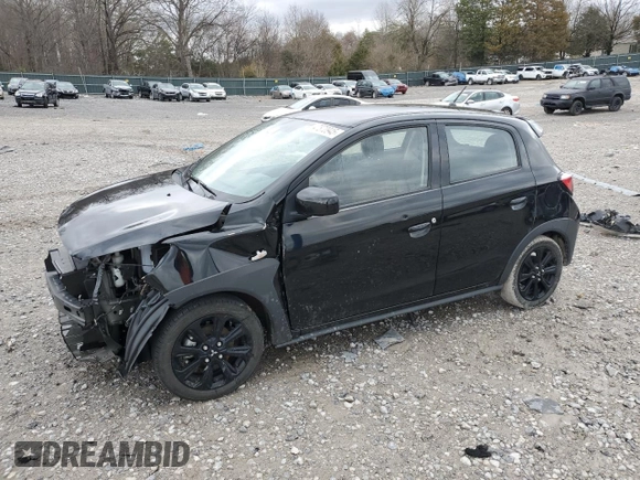 2023 Mitsubishi Mirage Black Edition with VIN ML32AWHJ5PH001181, listed as a Copart auction lot 47870945 with 52,757 mi miles and Salvage title. Bid and sale history available at DreamBid. Image 1.