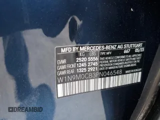 2023 Mercedes-Benz EQB 250+ z VIN W1N9M0CB3PN046548, wystawiony jako Copart lot #81553744 z przebiegiem 7 490 mil mil oraz Szkoda całkowita • Salvage title. Historia ofert i sprzedaży dostępna na DreamBid. Obrazek 15.