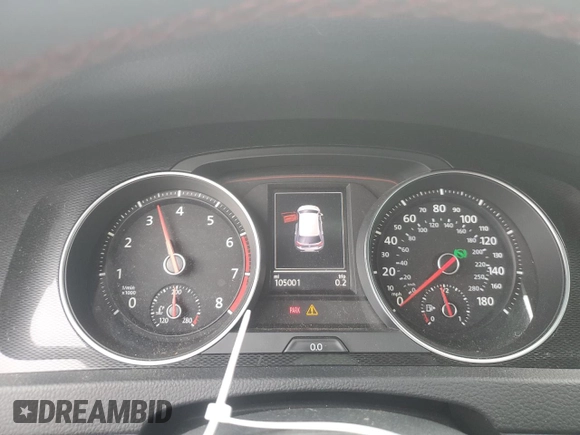 2016 Volkswagen GTI S with VIN 3VW447AU7GM018032, listed as a Copart auction lot 72693904 with 105,001 mi miles and Salvage Title. Bid and sale history available at DreamBid. Image 9.