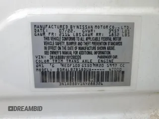 2022 Nissan Sentra S with VIN 3N1AB8BV1NY288326, listed as a Copart auction lot 76569314 with 32,398 mi miles and Salvage Title. Bid and sale history available at carsss.com. Image 14.