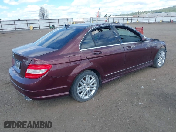2008 Mercedes-Benz C-Class 3.0L Sport with VIN WDDGF81XX8F158481, listed as a IAAI auction lot 38995445 with 1 mi miles. Bid and sale history available at carsss.com. Image 4.