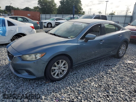 2015 Mazda 6 i Sport with VIN JM1GJ1U53F1198826, listed as a Copart auction lot 54195065 with 214,601 mi miles and Salvage Title. Bid and sale history available at carsss.com. Image 1.