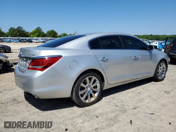 2014 Buick LaCrosse Leather with VIN 1G4GB5G30EF182725, listed as a Copart auction lot 52437685 with 89,906 mi miles and Salvage Title. Bid and sale history available at DreamBid. Image 3.