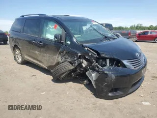 2017 Toyota Sienna XLE with VIN 5TDDZ3DC6HS186360, listed as a Copart auction lot 57504965 with 99,026 mi miles and Salvage title. Bid and sale history available at DreamBid. Image 4.