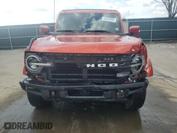 2023 Ford Bronco with VIN 1FMDE5BHXPLB99680, listed as a Copart auction lot 54232455 with 16,579 mi miles and Salvage Title. Bid and sale history available at DreamBid. Image 5.