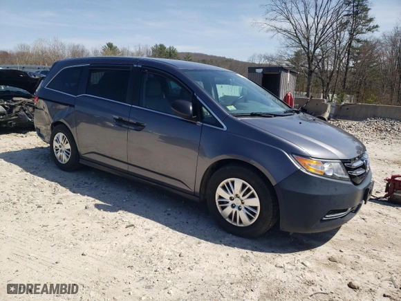 2014 Honda Odyssey LX with VIN 5FNRL5H29EB070753, listed as a Copart auction lot 54183465 with 85,104 mi miles and Clean Title. Bid and sale history available at carsss.com. Image 4.