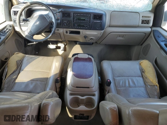 2005 Ford Excursion Limited с VIN 1FMNU43S75ED45773, выставлен на аукционе Copart как лот 74396164 с пробегом 256 904 миль миль и Списание • Salvage title. История ставок и продаж доступна на DreamBid. Изображение 8.