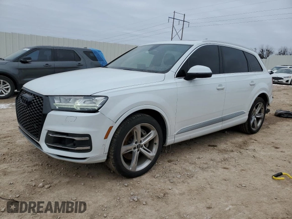 2019 Audi Q7 Prestige with VIN WA1VAAF79KD007533, listed as a Copart auction lot 46195905 with 69,555 mi miles and Salvage Title. Bid and sale history available at carsss.com. Image 1.