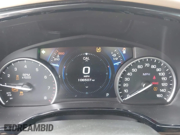 2017 Cadillac XT5 Platinum AWD with VIN 1GYKNFRS9HZ126747, listed as a IAAI auction lot 41810902 with 106,507 mi miles. Bid and sale history available at carsss.com. Image 7.