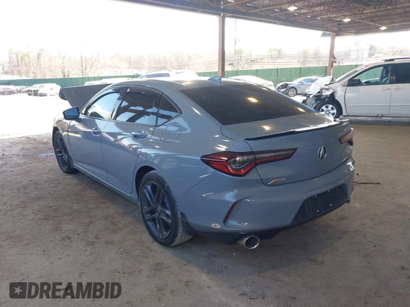 2025 Acura TLX w/A-Spec Package with VIN 19UUB6F53SA000302, listed as a IAAI auction lot 41806125 with 5,000 mi miles and . Bid and sale history available at DreamBid. Image 3.