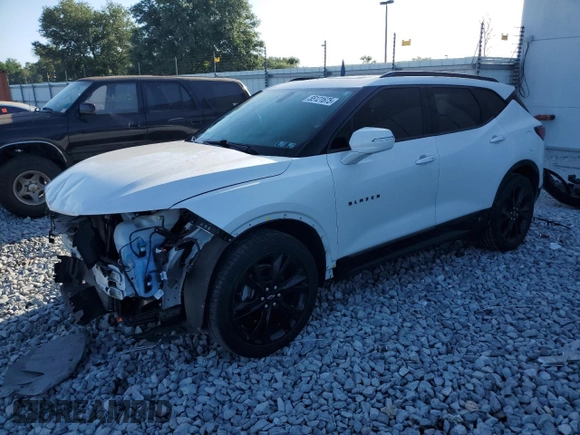 2020 Chevrolet Blazer RS with VIN 3GNKBERS6LS685887, listed as a Copart auction lot 55121675 with 47,743 mi miles and Salvage title. Bid and sale history available at DreamBid. Image 1.
