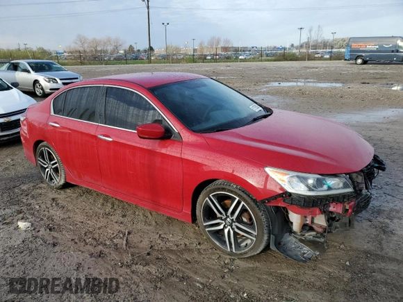 2016 Honda Accord Sport with VIN 1HGCR2F54GA245987, listed as a Copart auction lot 51755335 with 175,231 mi miles and Salvage Title. Bid and sale history available at DreamBid. Image 4.