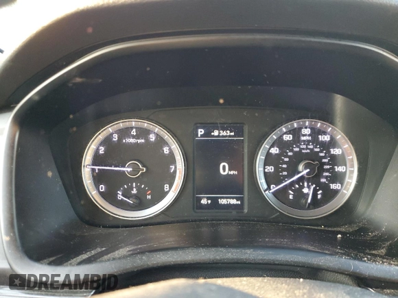 2018 Hyundai Sonata SEL with VIN 5NPE34AF7JH664453, listed as a Copart auction lot 52826585 with 105,788 mi miles and Salvage Title. Bid and sale history available at DreamBid. Image 9.