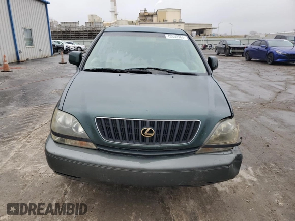 1999 Lexus RX 300 Luxury SUV with VIN JT6HF10U6X0088127, listed as a Copart auction lot 43950965 with 189,607 mi miles and Salvage Title. Bid and sale history available at carsss.com. Image 5.