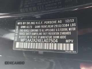 2014 Porsche Cayenne Turbo S E-Hybrid z VIN WP1AA2A24ELA07504, wystawiony jako IAAI lot #41967592 z przebiegiem 114 308 mil mil oraz . Historia ofert i sprzedaży dostępna na DreamBid. Obrazek 9.