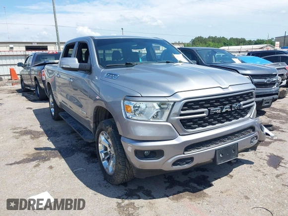 2022 Ram 1500 Lone Star with VIN 1C6RREFT3NN172794, listed as a IAAI auction lot 42071645 with 95,760 mi miles and . Bid and sale history available at DreamBid. Image 1.