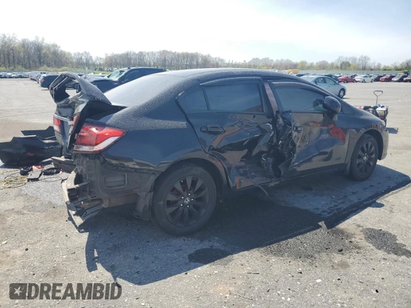 2013 Honda Civic LX with VIN 19XFB2F5XDE002161, listed as a Copart auction lot 54057915 with 94,757 mi miles and Salvage Title. Bid and sale history available at DreamBid. Image 3.
