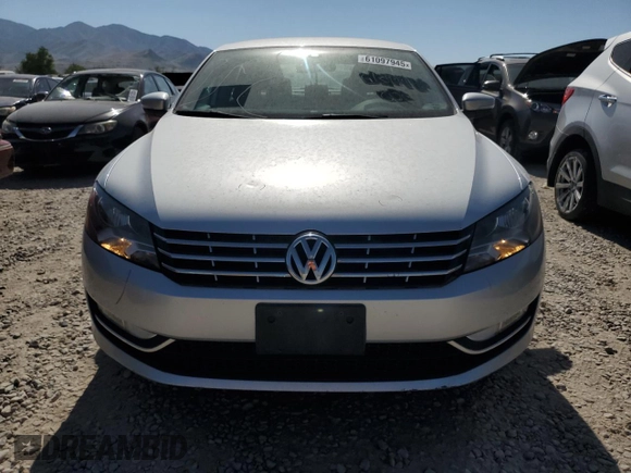 2015 Volkswagen Passat Wolfsburg Edition with VIN 1VWAS7A36FC110135, listed as a Copart auction lot 61097945 with 111,284 mi miles and Salvage title. Bid and sale history available at DreamBid. Image 5.