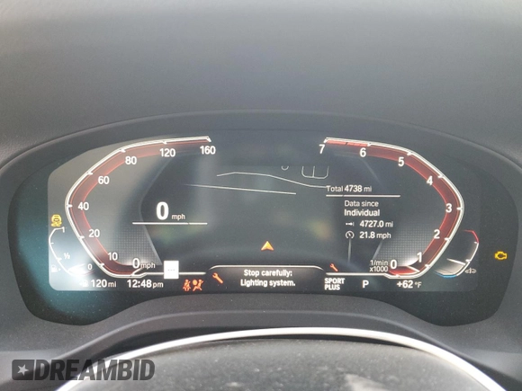 2024 BMW X3 sDrive30i with VIN WBX47DP09RN300147, listed as a Copart auction lot 47497095 with 4,738 mi miles and Salvage Title. Bid and sale history available at DreamBid. Image 9.