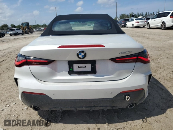 2023 BMW 4 Series 430i with VIN WBA23AT03PCL56790, listed as a Copart auction lot 55554825 with 9,747 mi miles and Salvage title. Bid and sale history available at DreamBid. Image 6.