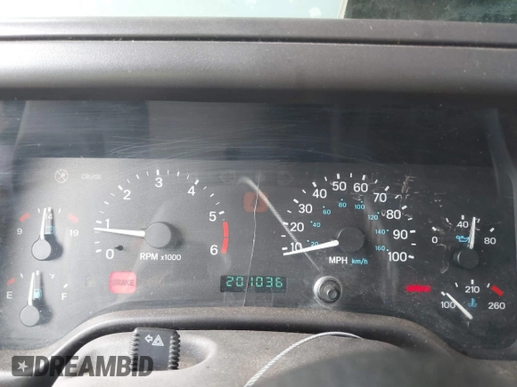 2000 Jeep Wrangler Sahara with VIN 1J4FA59S2YP734290, listed as a IAAI auction lot 41874866 with 201,036 mi miles. Bid and sale history available at carsss.com. Image 7.