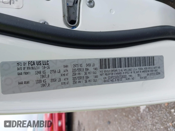 2017 Dodge Journey Crossroad Plus with VIN 3C4PDCGG5HT536321, listed as a IAAI auction lot 42420803 with 107,951 mi miles and . Bid and sale history available at DreamBid. Image 9.