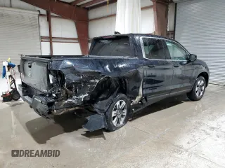 2018 Honda Ridgeline RTL with VIN 5FPYK3F59JB009923, listed as a Copart auction lot 45035285 with 107,539 mi miles and Salvage title. Bid and sale history available at DreamBid. Image 3.