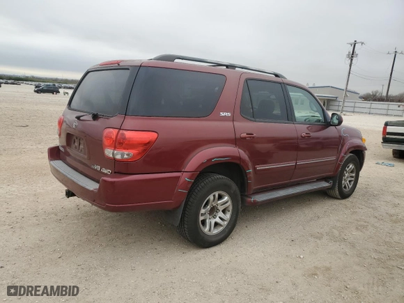 2006 Toyota Sequoia SR5 with VIN 5TDBT44A96S273907, listed as a Copart auction lot 87311814 with 182,435 mi miles and Salvage Title. Bid and sale history available at carsss.com. Image 3.