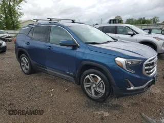 2020 GMC Terrain SLT with VIN 3GKALVEV6LL218078, listed as a Copart auction lot 57956465 with 61,398 mi miles and Salvage title. Bid and sale history available at DreamBid. Image 4.