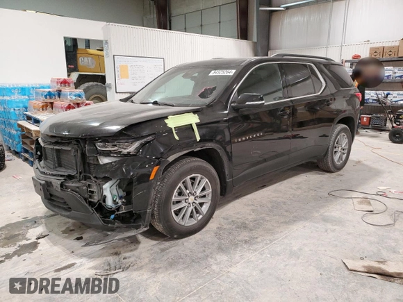 2022 Chevrolet Traverse LT Leather with VIN 1GNERHKW4NJ144901, listed as a Copart auction lot 84525264 with 59,525 mi miles and Salvage Title. Bid and sale history available at carsss.com. Image 1.