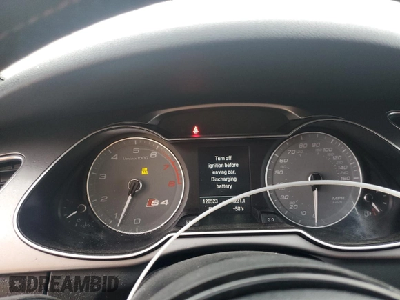 2013 Audi S4 Prestige with VIN WAUKGAFL6DA192503, listed as a Copart auction lot 82304814 with 120,523 mi miles and Salvage Title. Bid and sale history available at carsss.com. Image 9.