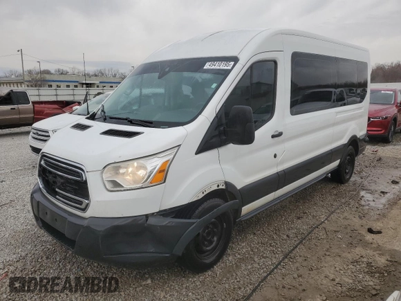 2015 Ford Transit XL with VIN 1FBAX2CM6FKA75622, listed as a Copart auction lot 49410195 with 373,295 mi miles and Salvage title. Bid and sale history available at DreamBid. Image 1.