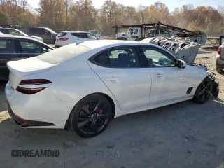 2023 Genesis G70 3.3T with VIN KMTG54TE2PU124578, listed as a Copart auction lot 79160664 with 46,500 mi miles and Salvage Title. Bid and sale history available at DreamBid. Image 3.
