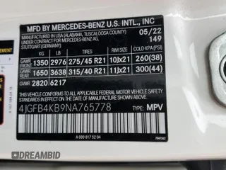 2022 Mercedes-Benz GLE 350 z VIN 4JGFB4KB9NA765778, wystawiony jako Copart lot #45435445 z przebiegiem 39 672 mil mil oraz Szkoda całkowita • Salvage title. Historia ofert i sprzedaży dostępna na DreamBid. Obrazek 14.