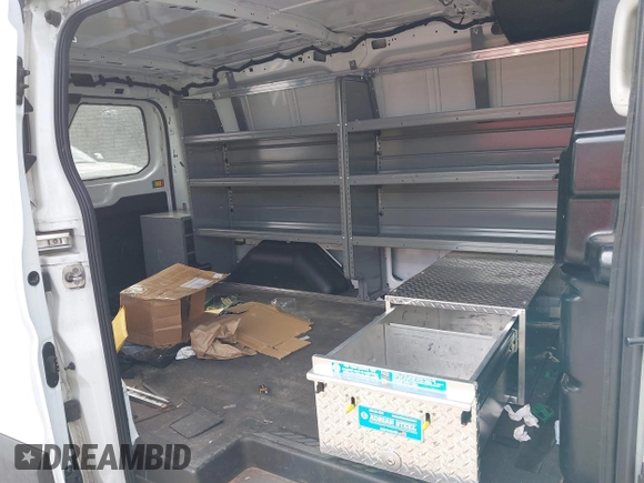 2021 Ford Transit Cargo with VIN 1FTYE1Y82MKA39767, listed as a IAAI auction lot 41799929 with 106,361 mi miles. Bid and sale history available at carsss.com. Image 8.