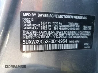 2014 BMW X3 xDrive28i z VIN 5UXWX9C52E0D14954, wystawiony jako Copart lot #66486805 z przebiegiem 60 347 mil mil oraz Czysty tytuł • Clean title. Historia ofert i sprzedaży dostępna na DreamBid. Obrazek 12.
