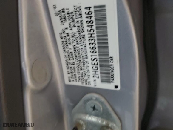 2003 Honda Civic LX with VIN 2HGES16633H548464, listed as a Copart auction lot 43805095 with 0 mi miles and Salvage Title. Bid and sale history available at carsss.com. Image 12.