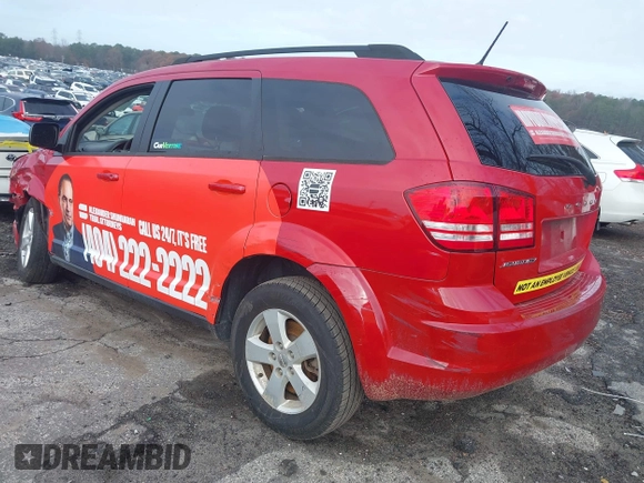 2017 Dodge Journey SE z VIN 3C4PDCAB6HT557157, wystawiony jako IAAI lot #41089128 z przebiegiem 113 845 mil mil oraz . Historia ofert i sprzedaży dostępna na DreamBid. Obrazek 3.