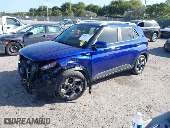 2022 Hyundai Venue SEL with VIN KMHRC8A35NU154334, listed as a IAAI auction lot 41732747 with 38,578 mi miles and . Bid and sale history available at DreamBid. Image 2.