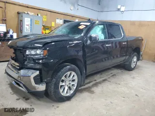 2019 Chevrolet Silverado 1500 LTZ with VIN 1GCUYGEL8KZ406032, listed as a Copart auction lot 80095884 with 42,223 mi miles and Non Repairable. Bid and sale history available at carsss.com. Image 1.