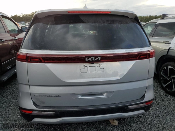 2022 Kia Carnival LXS with VIN KNDNB4H33N6168578, listed as a Copart auction lot 74183674 with 57,743 mi miles and Non Repairable. Bid and sale history available at carsss.com. Image 6.