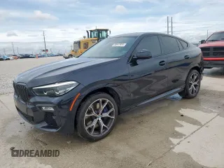 2021 BMW X6 M50i z VIN 5UXCY8C07M9H34783, wystawiony jako Copart lot #50647925 z przebiegiem 51 337 mil mil oraz Czysty tytuł • Clean title. Historia ofert i sprzedaży dostępna na DreamBid. Obrazek 1.