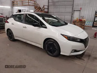 2023 Nissan LEAF SV Plus with VIN 1N4CZ1CV8PC561920, listed as a IAAI auction lot 41176893 with 8,414 mi miles and . Bid and sale history available at DreamBid. Image 1.