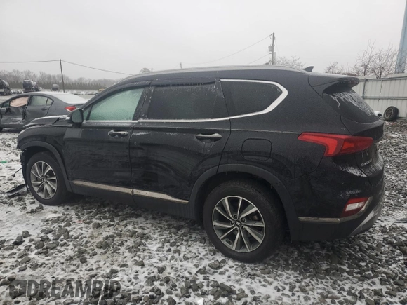 2019 Hyundai Santa Fe Limited with VIN 5NMS5CAD6KH000603, listed as a Copart auction lot 44112055 with 71,460 mi miles and Salvage Title. Bid and sale history available at carsss.com. Image 2.