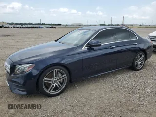 2018 Mercedes-Benz E 300 with VIN WDDZF4JB2JA471680, listed as a Copart auction lot 55503835 with 59,058 mi miles and Salvage title. Bid and sale history available at DreamBid. Image 1.
