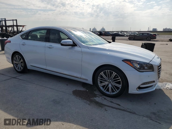 2018 Genesis G80 3.8L with VIN KMHGN4JE0JU216079, listed as a Copart auction lot 72287184 with 37,576 mi miles and Salvage Title. Bid and sale history available at carsss.com. Image 4.