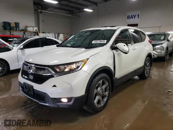 2018 Honda CR-V EX with VIN 5J6RW2H51JL002383, listed as a Copart auction lot 49270845 with 43,996 mi miles and Salvage Title. Bid and sale history available at DreamBid. Image 1.