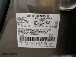 2014 Ford Edge SEL with VIN 2FMDK4JCXEBB23785, listed as a Copart auction lot 50550195 with 127,489 mi miles and Salvage Title. Bid and sale history available at carsss.com. Image 13.